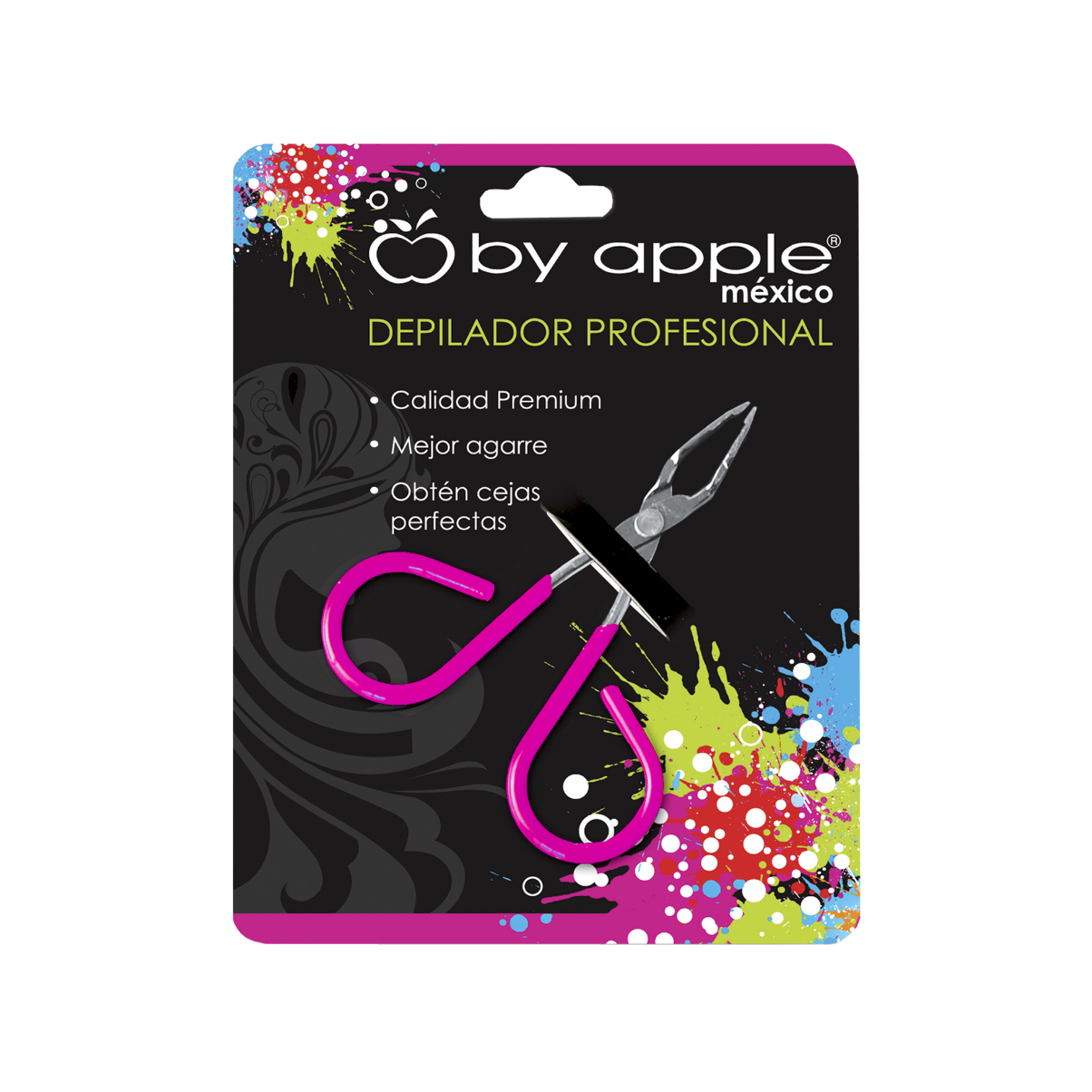 Pinza para depilar chica rosa fosfo - by apple accessories